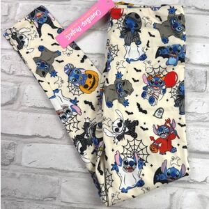 Charlie's Project Leggings Kids L Cream Halloween 626 Costumes Blue Dog NWT